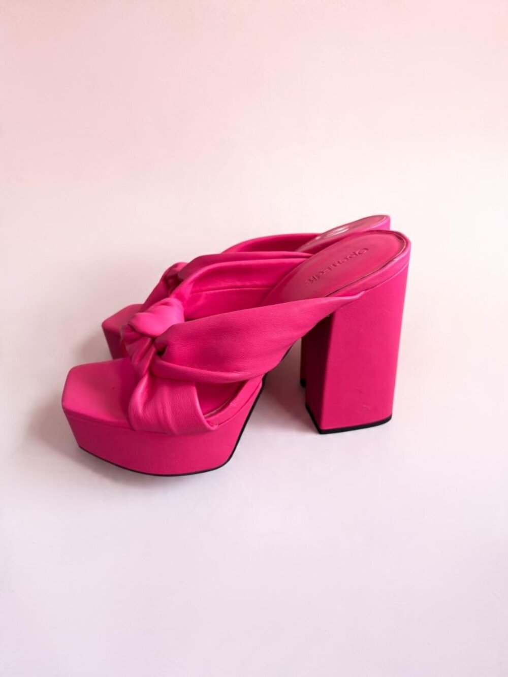 OPEN EDIT Pink Platform Sandals Heels Size 7